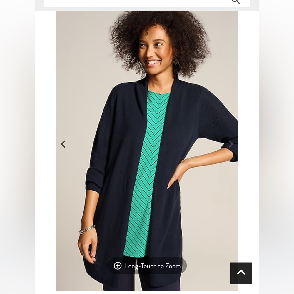 J.jill Wearever Lightweight Shawl-Collared Cardi